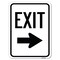 Signmission Parking Lot Sign Exit Sign Right Arrow Alum Rust Proof Parking Sign, 24" L, 18" H, A-1824-23421 A-1824-23421 - alternate 1